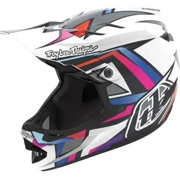 Cyklistická přilba Troy Lee Designs Integrální helma Troy Lee Designs D4 COMPOSITE FRAMES WHITE / SILVER 2025 - XL (60-62cm)