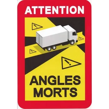 Samolepicí dekorace na vozidlo Mrtvý úhel - samolepka na plachtu