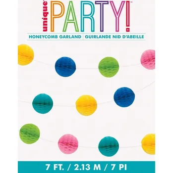 UNIQUE Barevný girlanda s voštinovou strukturou 2,13 m