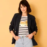 Blejzr s dvouřadým zapínáním na knoflíky nám.modrá 38