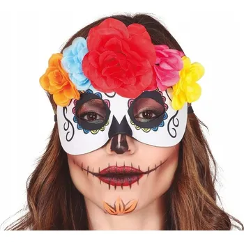 Karnevalová maska Maska na oči Fiestas Guirca 12004 Den mrtvých La Catrina