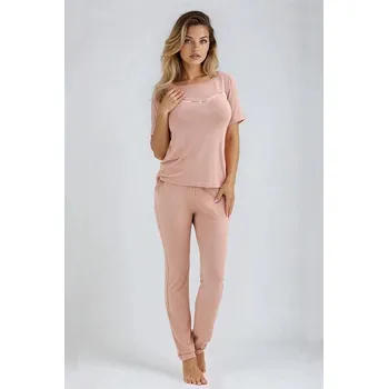 Dámské pyžamo Luxusní pyžamo Buri světle hnědé M - Dárková krabička