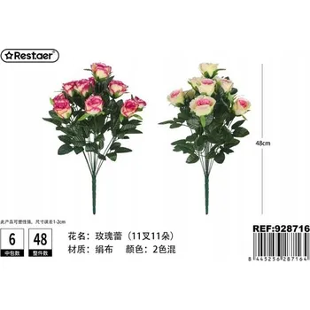 umělá květina Rest.aer - Dlouhá kytice 11 stonků růží, 48 cm