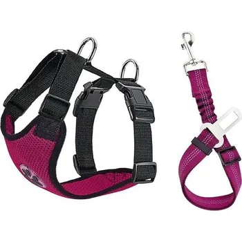 tréninková pomůcka pro psa Postroj pro psy SlowTon s bezpečnostním pásem Dvojitý prodyšný latexový síťovaný postroj, běžná