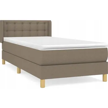 Postel Kontinentální postel taupe 203 x 83 x 78/88 cm s matrací 80 x 200 x 20 cm