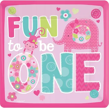 Talíř Papírové talíře One Wild Girl, 26 cm, 8 ks