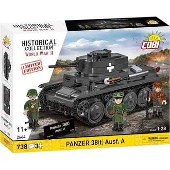 Stavebnice COBI Německý lehký tank Panzer 38 (t) Ausf. A COBI 2664 - Limited Edition WW II 1:28