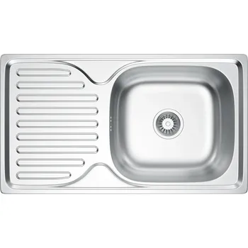 Nerezový dřez Velazo Dřez 1 komorový s odkapávačem, nerez - VE-7643S, 76x43 cm