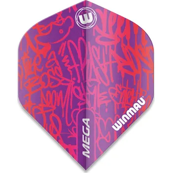 Winmau letky Mega standard Graffiti, růžové