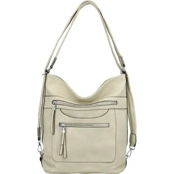 Kabelka Pohodlná dámská koženková kabelka/batoh Fidéle new, krémová
