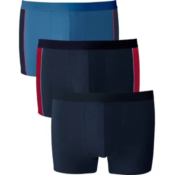 Boxerky Sada 3 boxerek s postranními pruhy modrá 117/124 (3XL)