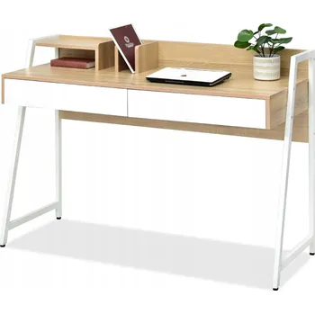 Psací stůl Obdélníkový psací stůl Mebel-Partner 124 x 51 x 88 cm bílý