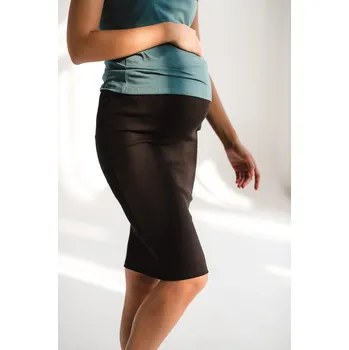 Těhotenská sukně Milk & Love Žebrovaná těhotenská sukně Tummy černá bavlněná Velikost: M