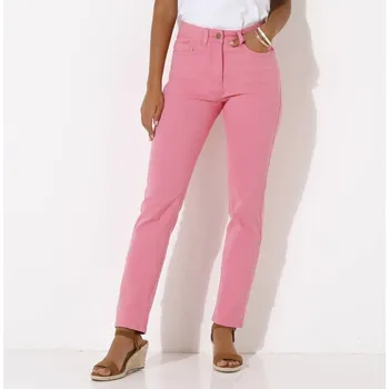 Dámské kalhoty Zeštíhlující dlouhé kalhoty růžová 50