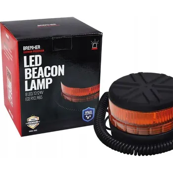 Maják VÝSTRAŽNÝ MAJÁK - FLEX GUMOVÝ DŘÍK, 8 LED, 12/24V, ECE R10, R65, VÝŠKA 155MM