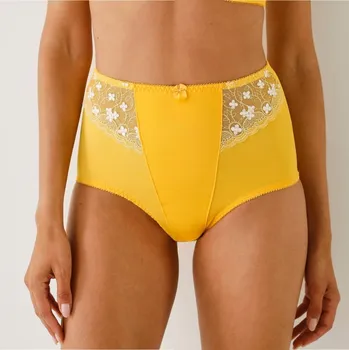 Kalhotky Stahující kalhotky Caminata zn. Confidence Lingerie® z mikrovlákna a vyšívaného tylu žlutá 54/56