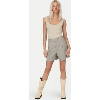 Dámské kraťasy ONLY Šortky z materiálu Linda 15283727 Šedá Wide Leg S