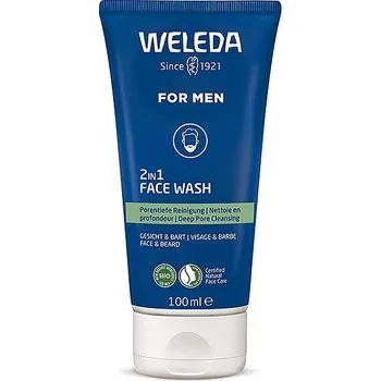 For Men 2v1 Čistící gel na obličej a vousy - Weleda
