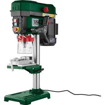 Vrtačka Parkside PTBM 450 A1 0028100673 + 1x klička ke sklíčidlu; 1x strojní svěrák; 2x klíč s vnitřním šestihranem 4 mm, 10 mm