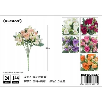 umělá květina Rest.aer - Kytice 7 stonků růží, 33 cm