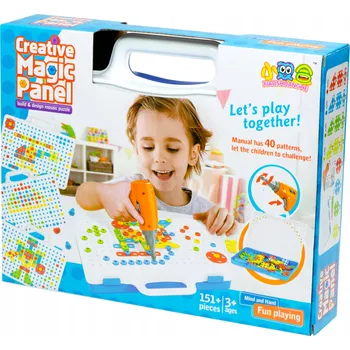 ostatní stavebnice Stavebnice s šroubovákem a vrtačkou Ikonka KX7838 151 ks.