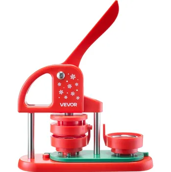 Dílenský lis Vevor Lis na výrobu odznaků 58 mm, 100 dílů, řezák, imbusy, rukojeť