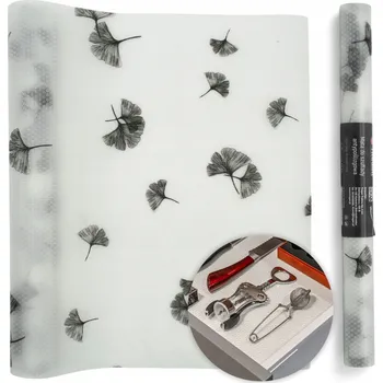 Prostěradlo Ochranná podložka protiskluzová do zásuvek skříněk 45x200CM BÍLÝ KVĚT