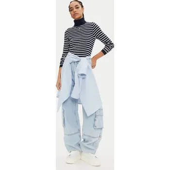 Dámský svetr Tommy Jeans Rolák Essential DW0DW19686 Tmavomodrá Regular Fit S