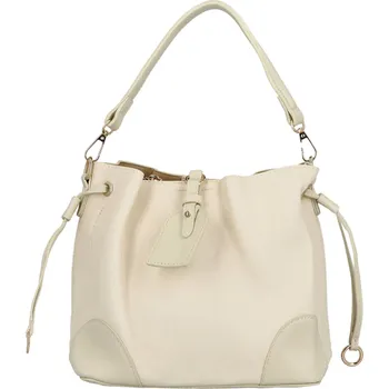 Kabelka Módní dámská koženková kabelka na rameno Linna, krémová