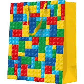 Paw Papírová taška PAW střední Colorful Bricks 615496