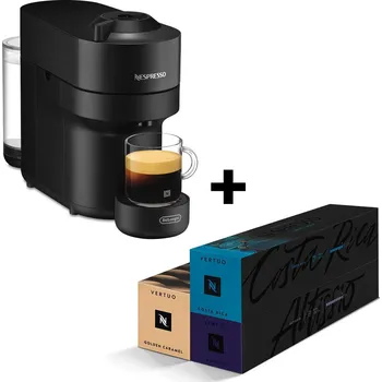 Kávovar De'Longhi Nespresso Vertuo POP Black ENV90.B Bundle
