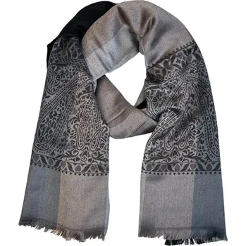 Šátek Šál Pašmína 23-15 Kapky velké -tmavě béžový