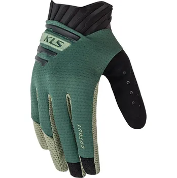 Cyklistické rukavice KELLYS Rukavice KLS CUTOUT LONG 022 khaki M