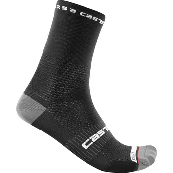 Pánské ponožky ponožky Castelli Rosso Corsa Pro 15 Sock Black S/M