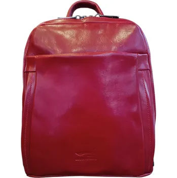 Městský batoh Dámský kožený batoh Marta Ponti červený 8106005. VERMELHO