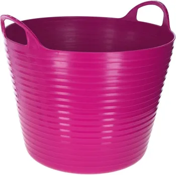 Chov hospodářského zvířete Žlab z pružného plastu FlexBag 28l barva Růžová
