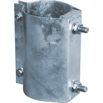 Kovový držák na zámek ke kovovým branám