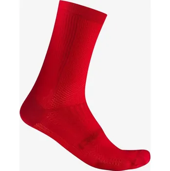 Pánské oblečení ponožky Castelli Espresso 18 Sock Rich Red S/M
