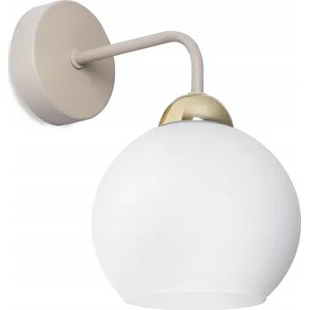 Nástěnné svítidlo NÁSTĚNNÁ LAMPA BÉŽOVÁ KAŠMÍROVÁ KOULE DO OBÝVÁKU KUCHYNĚ KOUPELNY E27