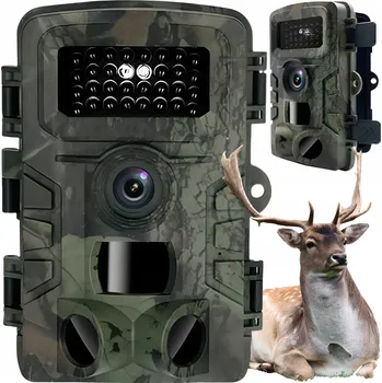 Bezpečnostní kamera LESNÍ KAMERA FOTOPAST IR 16 MP 1920 X 1080 40 DIOD NOČNÍ REŽIM MULTI-SHOT