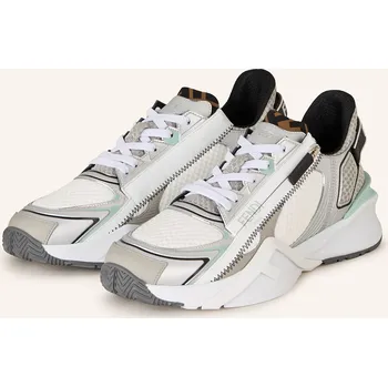 Pánská móda Fendi Pánské Sneakersy Flow, bílá / stříbrná / mátová, 39
