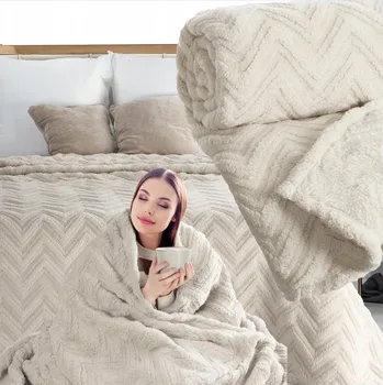 Prostěradlo Deka Eurofirany polyester 200 cm x 220 cm béžová