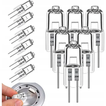 Žárovka Halogenová žárovka patice G4 12V 20W ŽÁROVKA KAPSLOVÁ 12 Ks