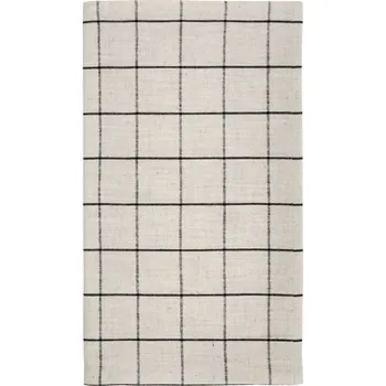 ubrus House Doctor Bavlněný běhoun Join Black/Off-white 140 x 40 cm