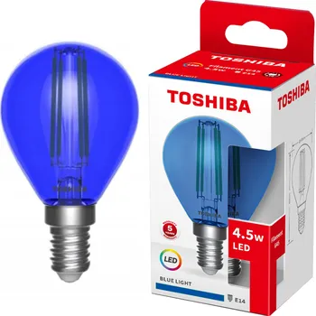 Žárovka LED žárovka KULKA E14 4,5W modrá TOSHIBA