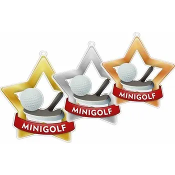 Poháry Bauer Akrylátová medaile MDASTARM09 | Minigolf