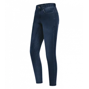 Jezdecké kalhoty Džínové rajtky W Luna tmavě modré