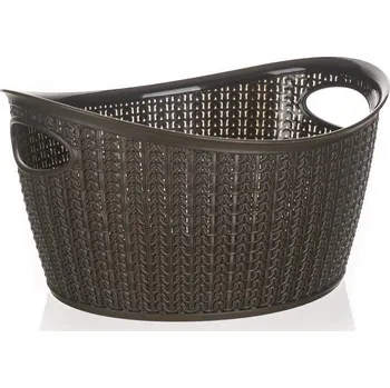 Úložný box BRILANZ Koš ratanový oválný 9 l, 35 x 29 x 18,5cm, hnědý