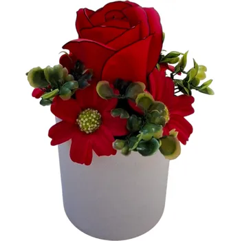 umělá květina made by ANTEROS Dekorace Mýdlová kytice z mýdlových květů Mona mini red