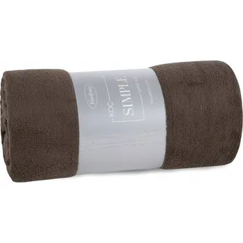 Prostěradlo Deka Eurofirany polyester 150 cm x 200 cm hnědá